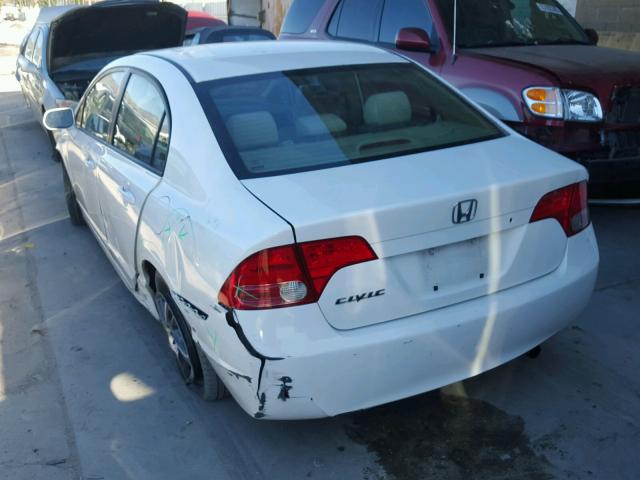 1HGFA165X7L094849 - 2007 HONDA CIVIC LX WHITE photo 3