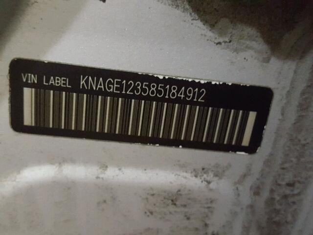 KNAGE123585184912 - 2008 KIA OPTIMA LX SILVER photo 10