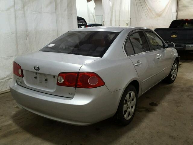 KNAGE123585184912 - 2008 KIA OPTIMA LX SILVER photo 4