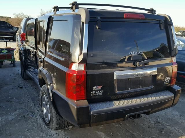 1J8HG58P47C520619 - 2007 JEEP COMMANDER BLACK photo 3