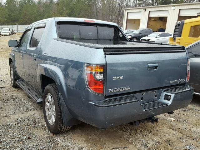 2HJYK16596H517819 - 2006 HONDA RIDGELINE BLUE photo 3