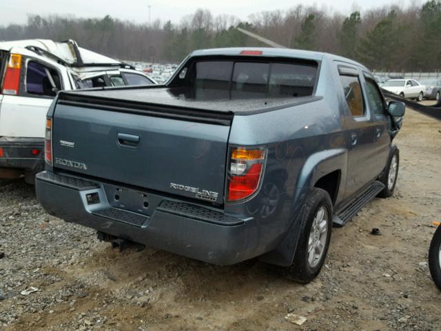 2HJYK16596H517819 - 2006 HONDA RIDGELINE BLUE photo 4