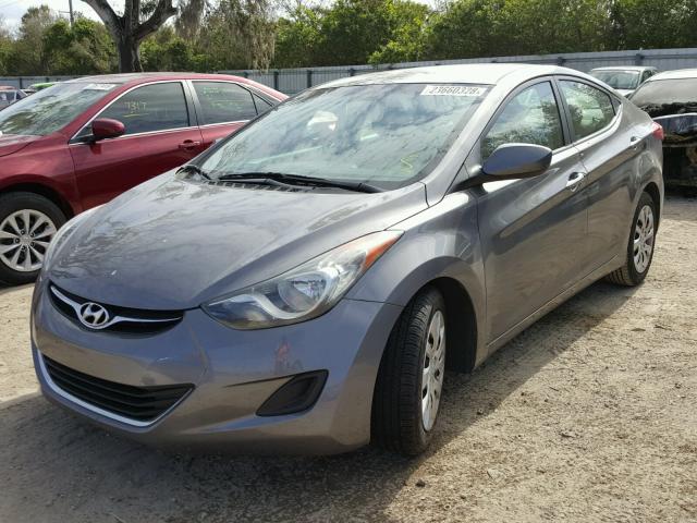 5NPDH4AE0CH070472 - 2012 HYUNDAI ELANTRA GL GRAY photo 2