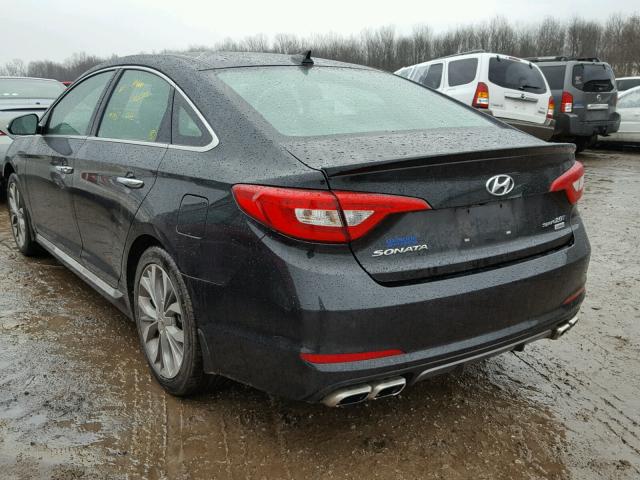 5NPE34AB1FH256941 - 2015 HYUNDAI SONATA SPO BLACK photo 3