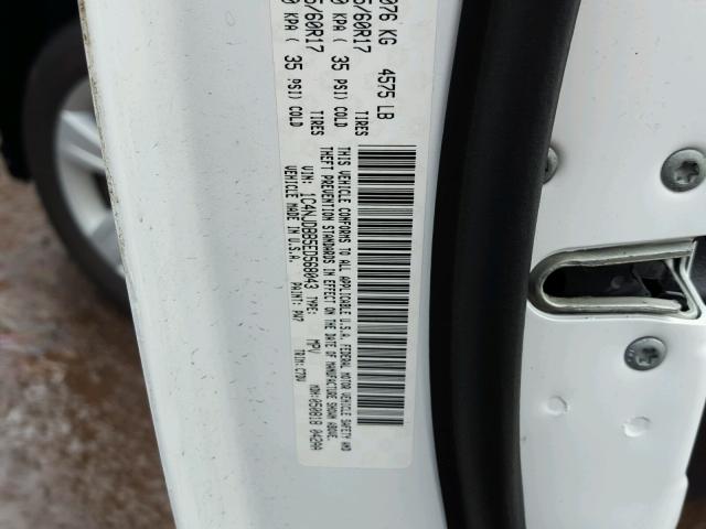 1C4NJDBB5ED568043 - 2014 JEEP COMPASS SP WHITE photo 10