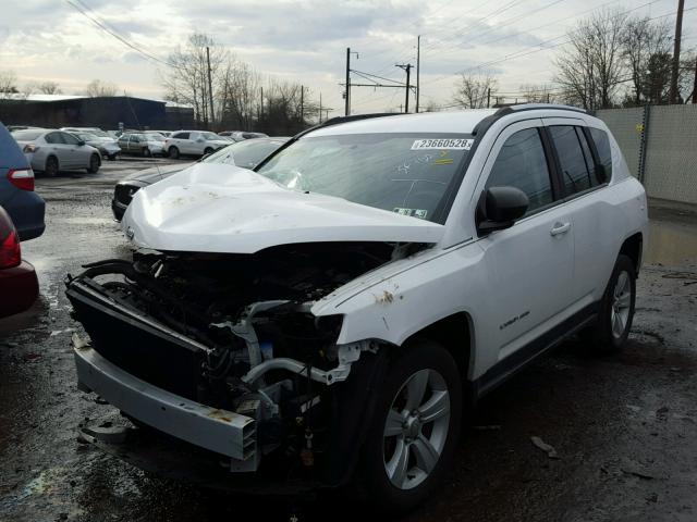 1C4NJDBB5ED568043 - 2014 JEEP COMPASS SP WHITE photo 2