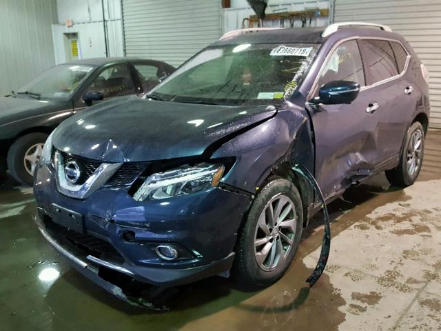 5N1AT2MV0FC810146 - 2015 NISSAN ROGUE S BLUE photo 2