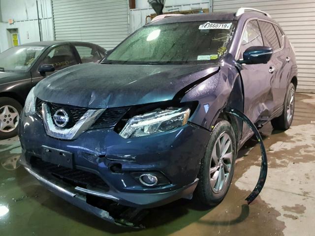 5N1AT2MV0FC810146 - 2015 NISSAN ROGUE S BLUE photo 9