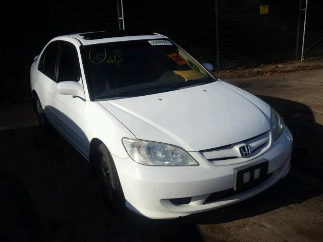 2HGES26725H593624 - 2005 HONDA CIVIC EX თეთრი ფოტო 1