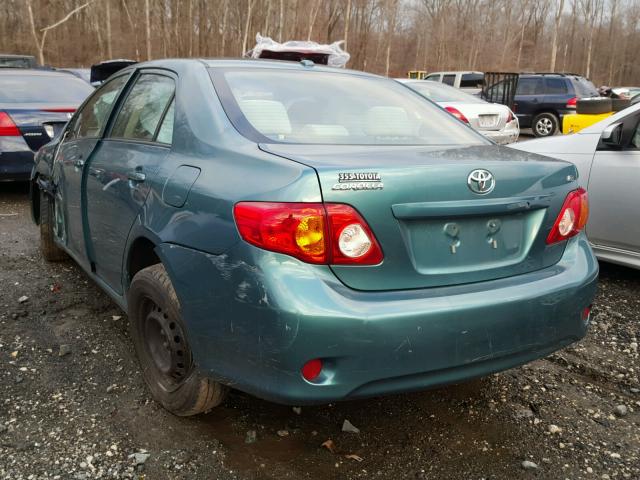 2T1BU4EE6AC519294 - 2010 TOYOTA COROLLA BA GREEN photo 3