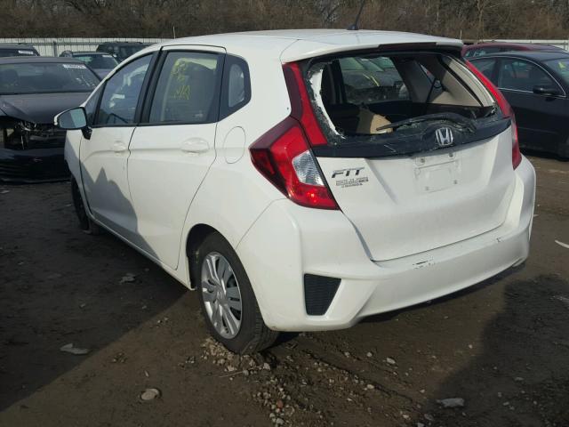 JHMGK5H56HS007989 - 2017 HONDA FIT LX WHITE photo 3