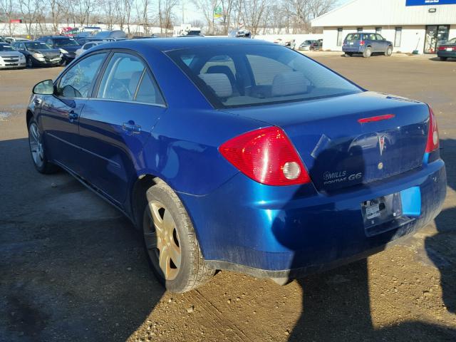 1G2ZG58B074163339 - 2007 PONTIAC G6 BASE BLUE photo 3