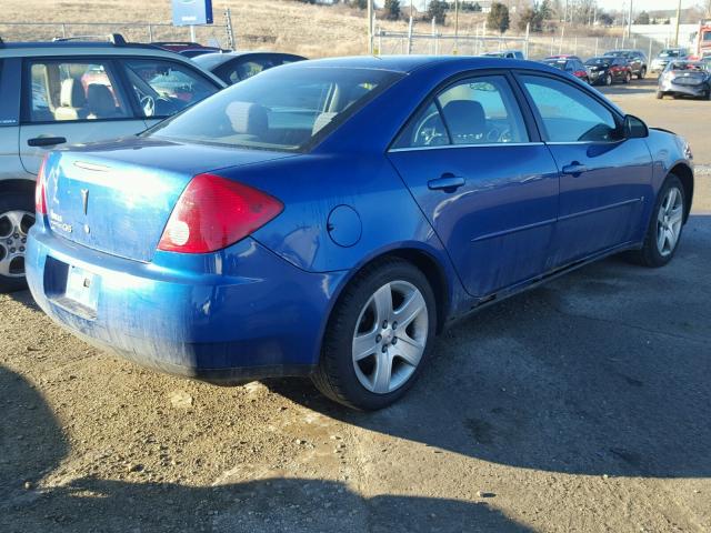 1G2ZG58B074163339 - 2007 PONTIAC G6 BASE BLUE photo 4