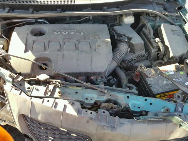 1NXBU40E89Z105127 - 2009 TOYOTA COROLLA BA GREEN photo 7