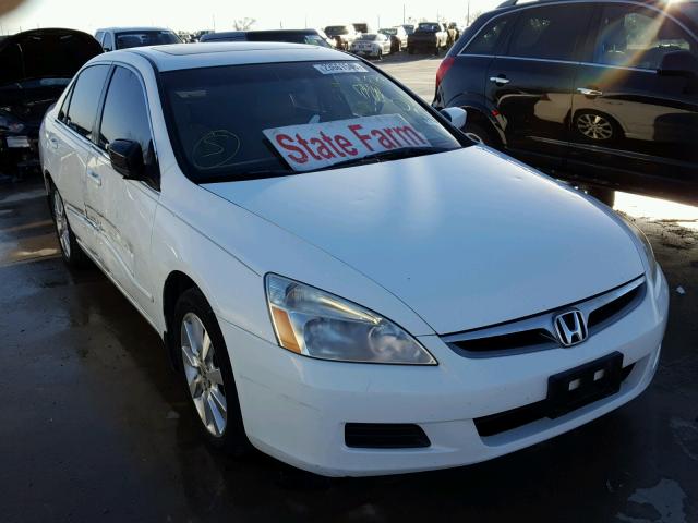 1HGCM66597A029834 - 2007 HONDA ACCORD EX WHITE photo 1