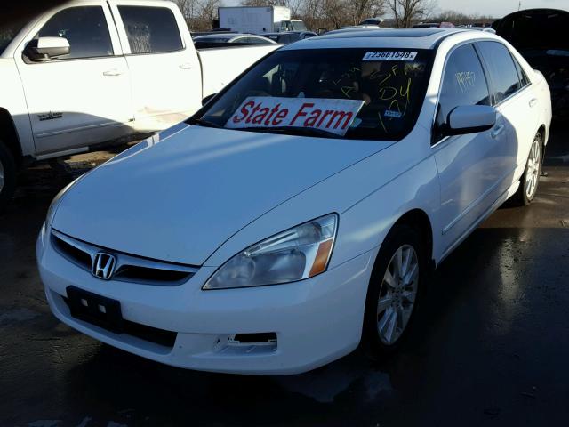 1HGCM66597A029834 - 2007 HONDA ACCORD EX WHITE photo 2