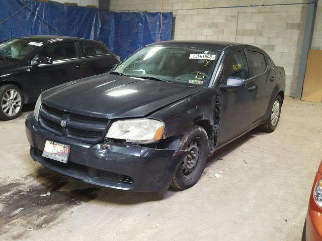 1B3LC46J28N143477 - 2008 DODGE AVENGER SE BLACK photo 2