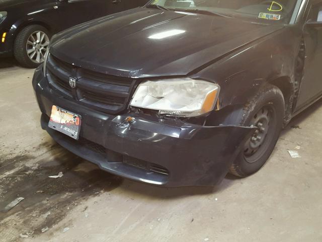 1B3LC46J28N143477 - 2008 DODGE AVENGER SE BLACK photo 9