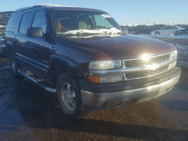 3GNFK16T3YG103665 - 2000 CHEVROLET SUBURBAN K MAROON photo 1