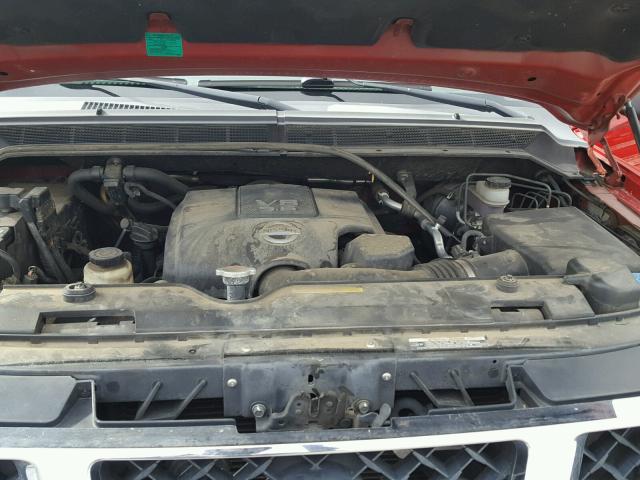 1N6BA07D99N314807 - 2009 NISSAN TITAN XE RED photo 7