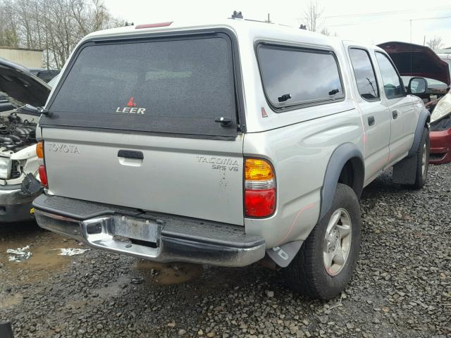 5TEHN72N43Z236127 - 2003 TOYOTA TACOMA DOU SILVER photo 4