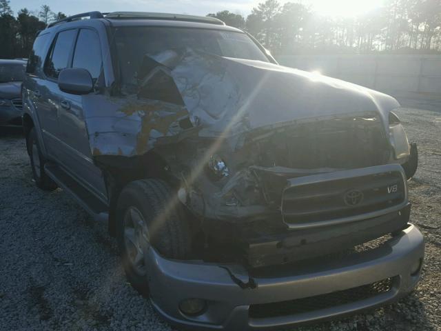 5TDZT34A52S060603 - 2002 TOYOTA SEQUOIA SR SILVER photo 1