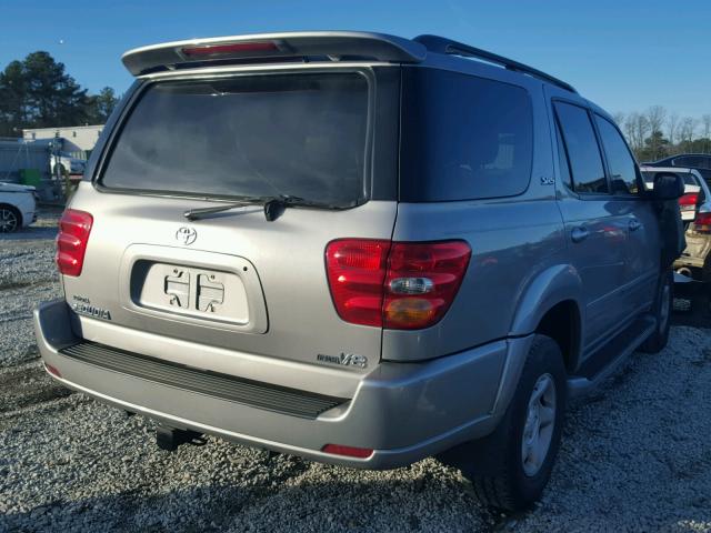 5TDZT34A52S060603 - 2002 TOYOTA SEQUOIA SR SILVER photo 4