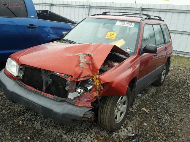 JF1SF635X2H735452 - 2002 SUBARU FORESTER L RED photo 2
