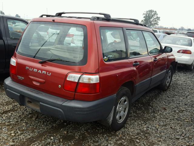 JF1SF635X2H735452 - 2002 SUBARU FORESTER L RED photo 4