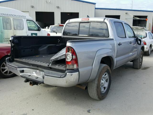 5TFJU4GN4FX084504 - 2015 TOYOTA TACOMA DOU GRAY photo 4