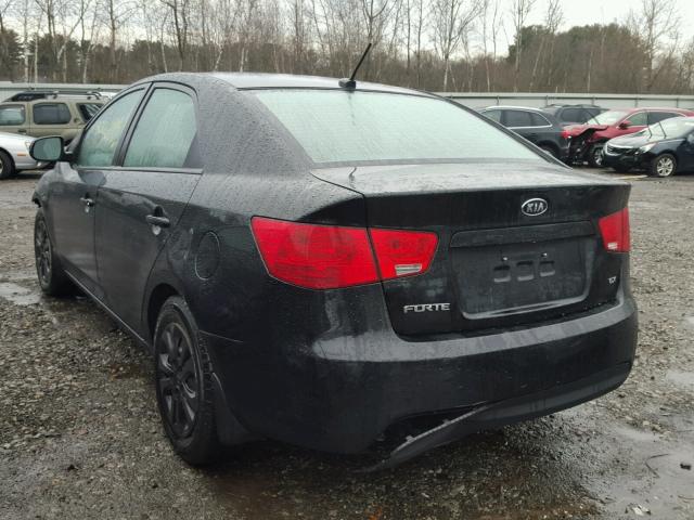 KNAFU4A23D5671948 - 2013 KIA FORTE EX BLACK photo 3