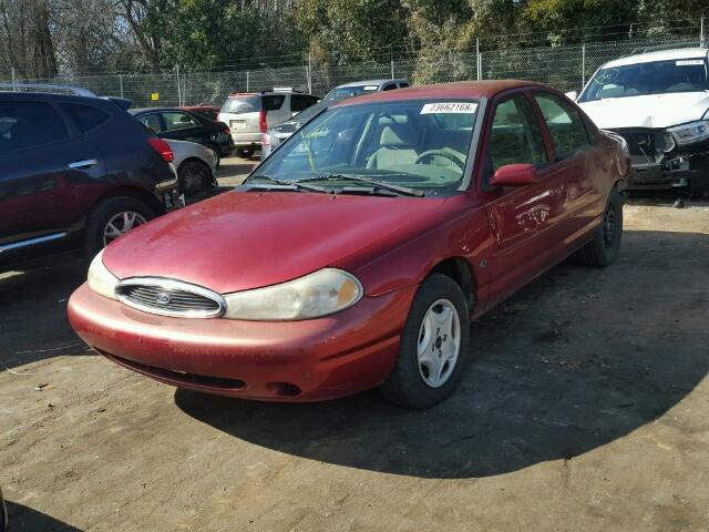 1FAFP6534XK115040 - 1999 FORD CONTOUR LX RED photo 2