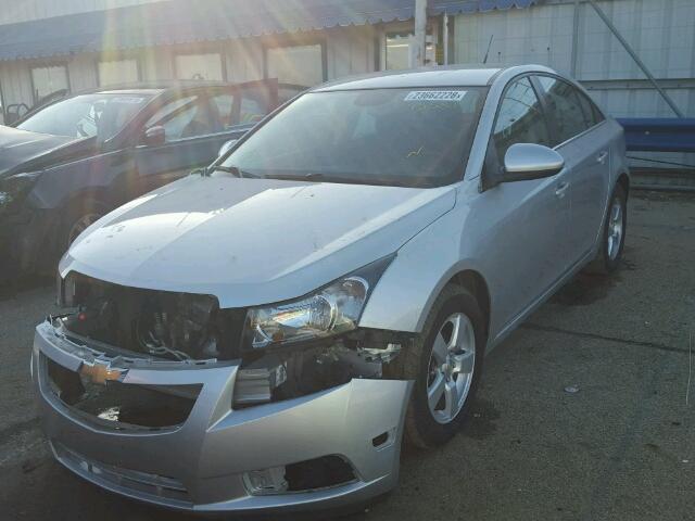 1G1PC5SB0E7484583 - 2014 CHEVROLET CRUZE LT SILVER photo 2