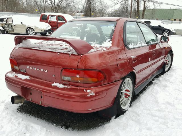 JF1GC67591G503177 - 2001 SUBARU IMPREZA RS RED photo 4