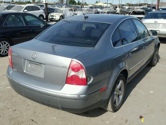 WVWRH63B94P248521 - 2004 VOLKSWAGEN PASSAT GLX GRAY photo 4