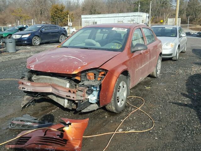 1G1AK55F777264903 - 2007 CHEVROLET COBALT LS ORANGE photo 2