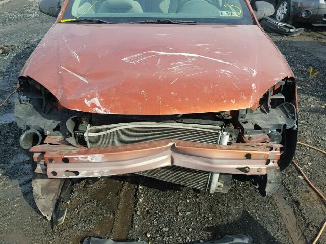 1G1AK55F777264903 - 2007 CHEVROLET COBALT LS ORANGE photo 9