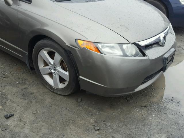 1HGFA16816L011558 - 2006 HONDA CIVIC EX GRAY photo 9