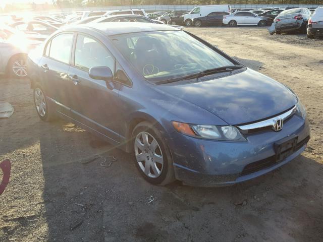 2HGFA16567H510165 - 2007 HONDA CIVIC LX BLUE photo 1