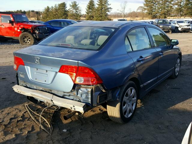 2HGFA16567H510165 - 2007 HONDA CIVIC LX BLUE photo 4