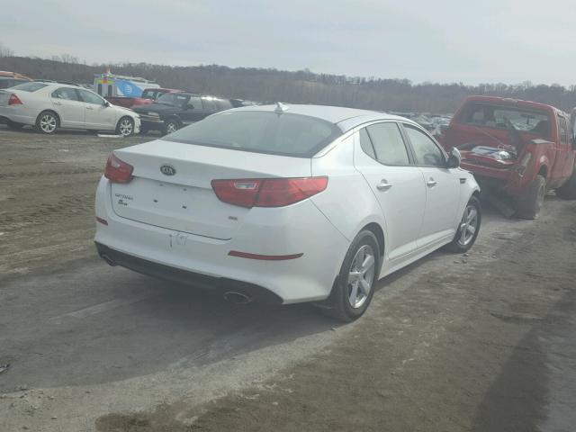 KNAGM4A72F5612389 - 2015 KIA OPTIMA LX WHITE photo 4