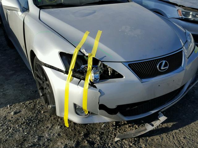 JTHCK262372013656 - 2007 LEXUS IS 250 SILVER photo 9