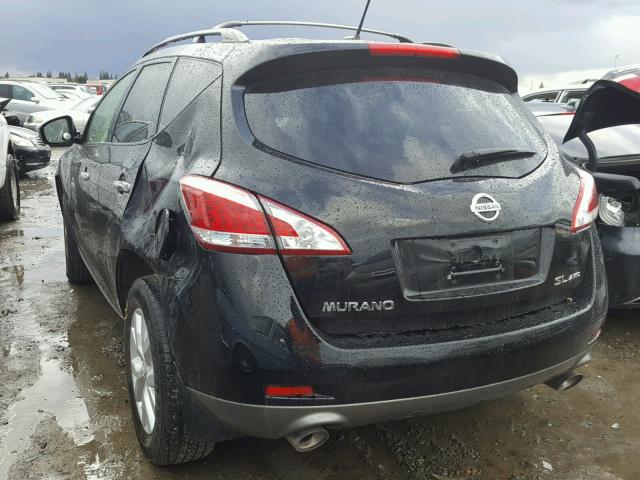 JN8AZ1MW5EW512490 - 2014 NISSAN MURANO S BLACK photo 3