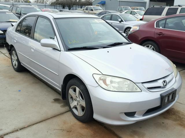 1HGES26755L014676 - 2005 HONDA CIVIC EX SILVER photo 1