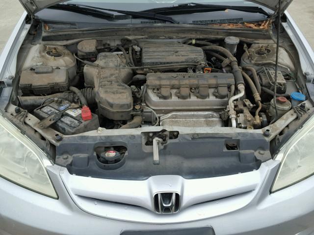 1HGES26755L014676 - 2005 HONDA CIVIC EX SILVER photo 7