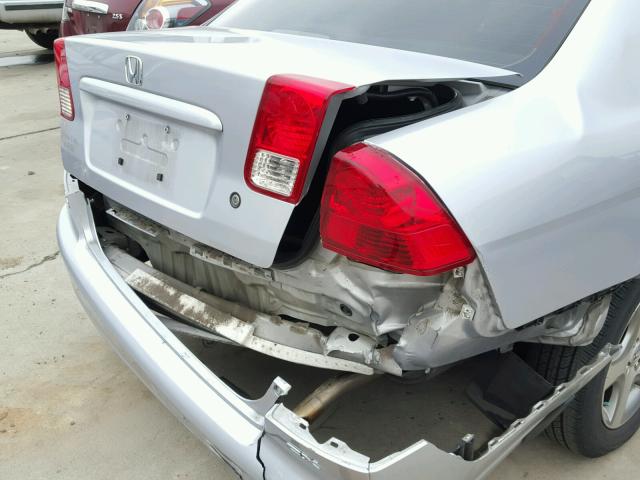 1HGES26755L014676 - 2005 HONDA CIVIC EX SILVER photo 9