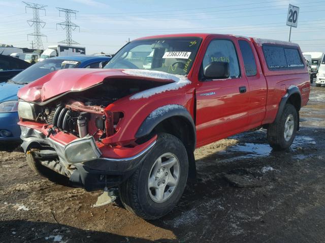 5TESN92N42Z131555 - 2002 TOYOTA TACOMA XTR Qırmızı foto 2