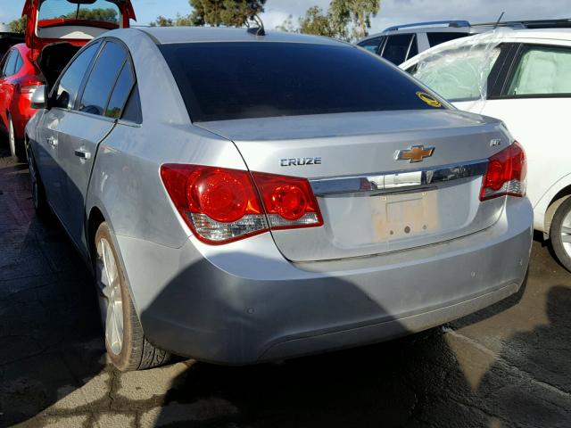 1G1PH5SC7C7293444 - 2012 CHEVROLET CRUZE LTZ SILVER photo 3