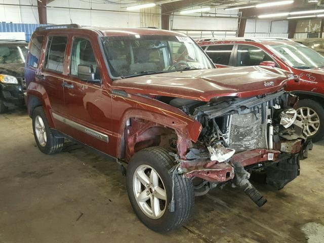 1J8GN58K18W213480 - 2008 JEEP LIBERTY LI MAROON photo 1