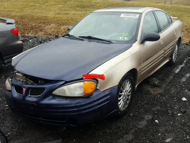 1G2NF52T81M632218 - 2001 PONTIAC GRAND AM S BEIGE photo 2